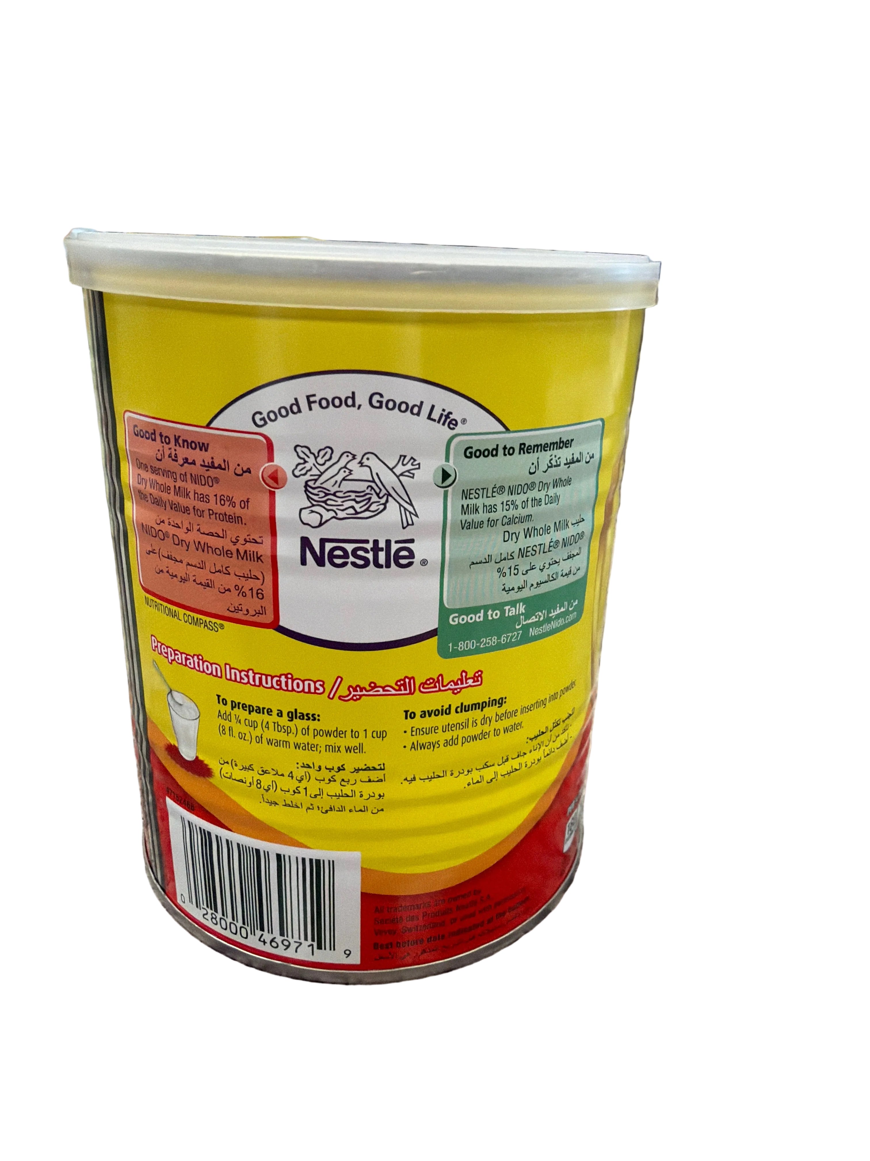 NIDO DRY WHOLE MILK  400g contains 28%Milkfat