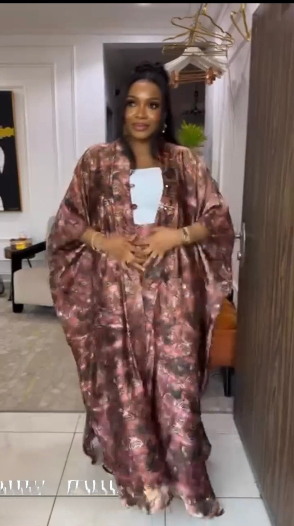 Like picture, long robe and pant