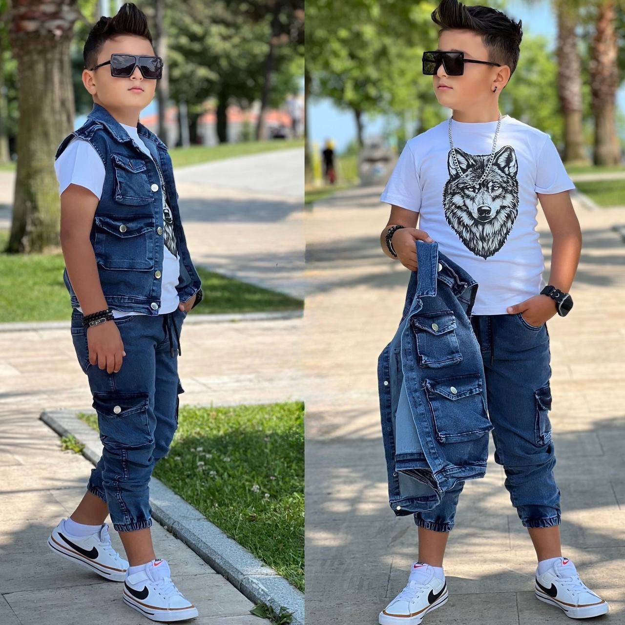 Jacket,pant and shirt boys sets