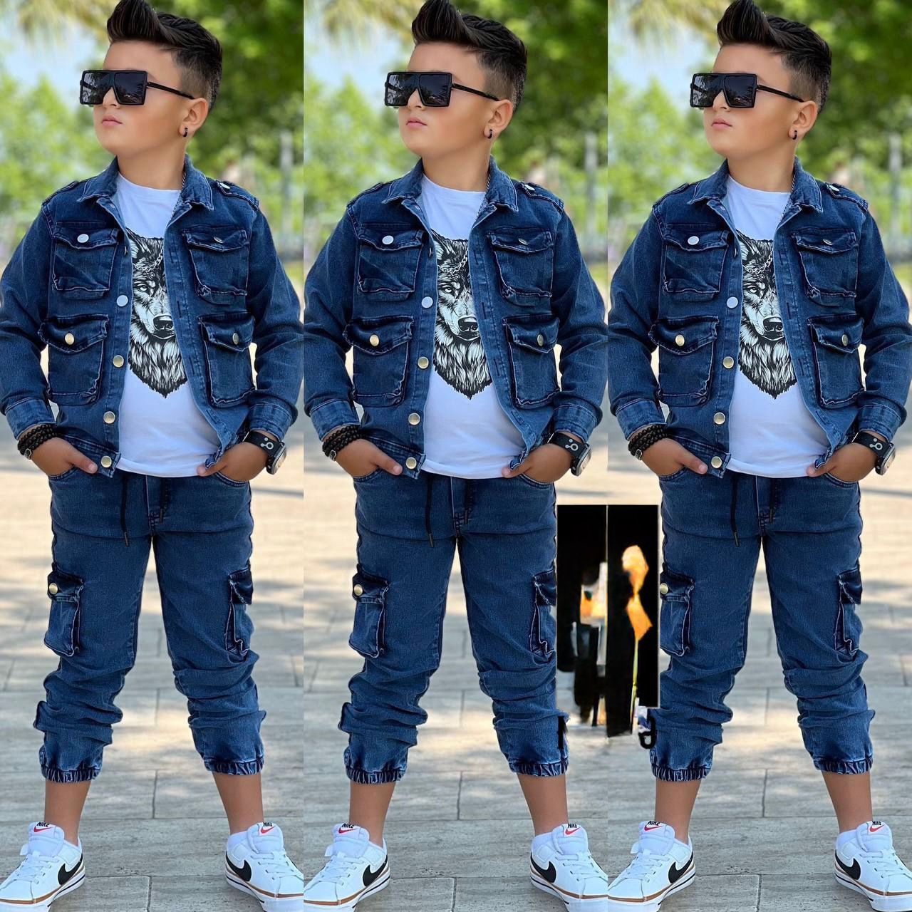 Jacket,pant and shirt boys sets